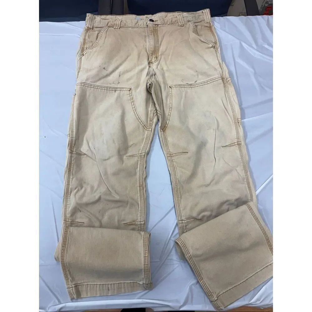 Carhartt Mens Relaxed Fit Double Front Work Pants Size 36x34